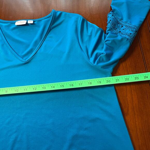 Kim Rogers Blue Top Size XL Petite - Picture 3 of 6